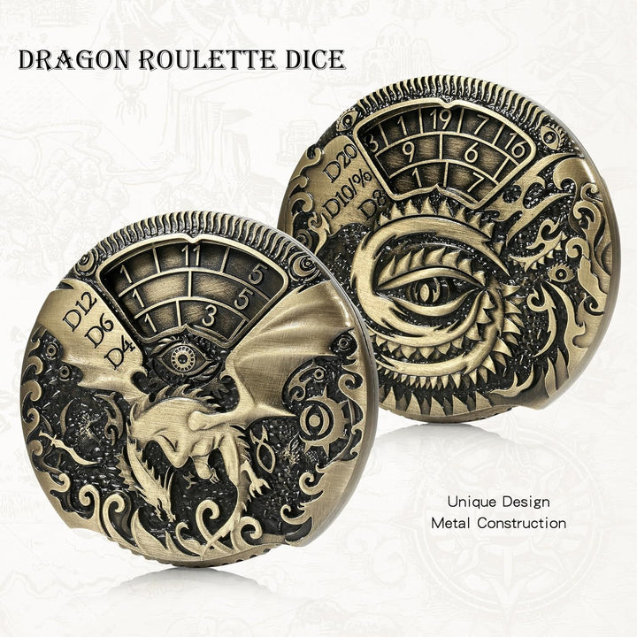 DND Dragon Roulette Spinner Metal Dice 7-in-1
