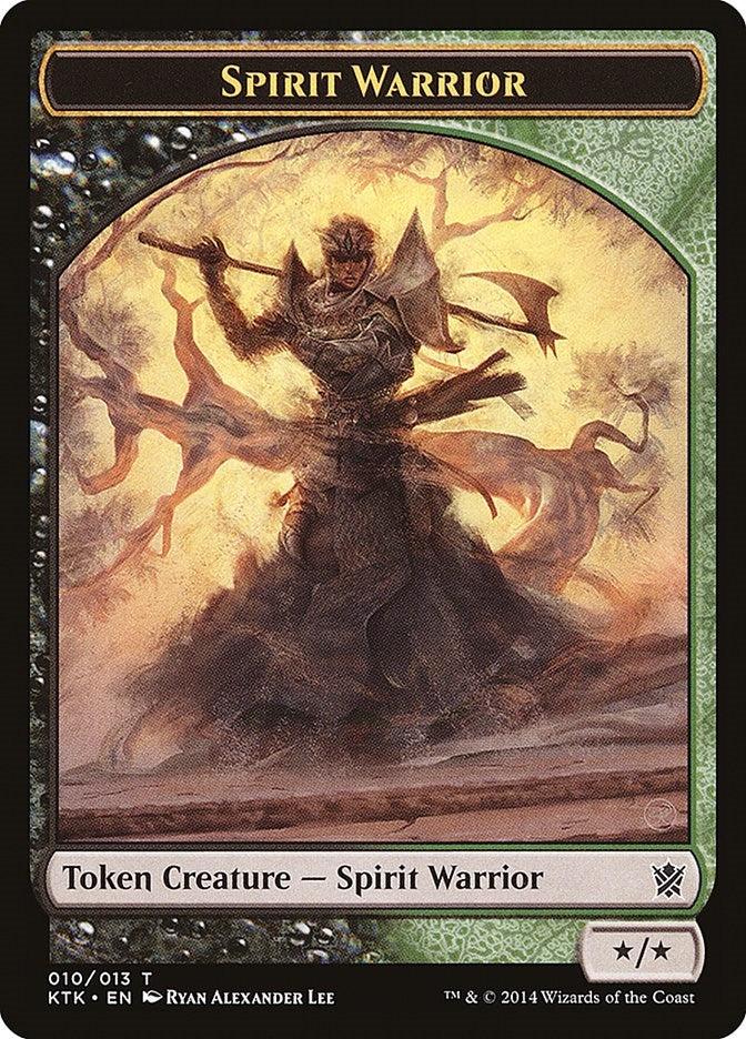 Spirit Warrior Token (10) (Khans of Tarkir)