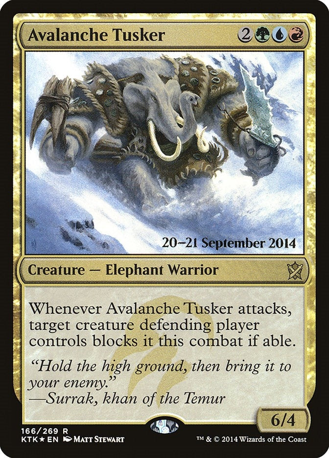 Avalanche Tusker (166) (Prerelease Cards)