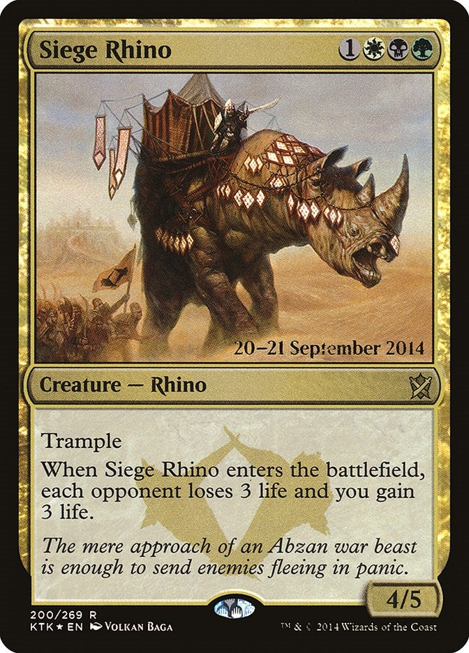 Siege Rhino (200) (Prerelease Cards)