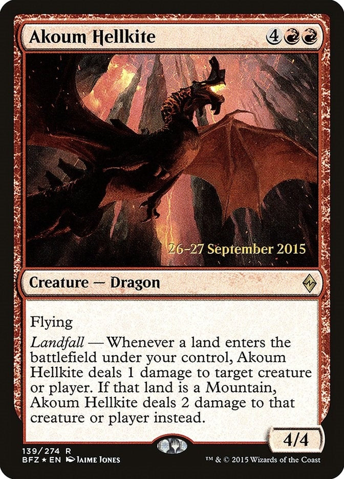 Akoum Hellkite (139) (Prerelease Cards)