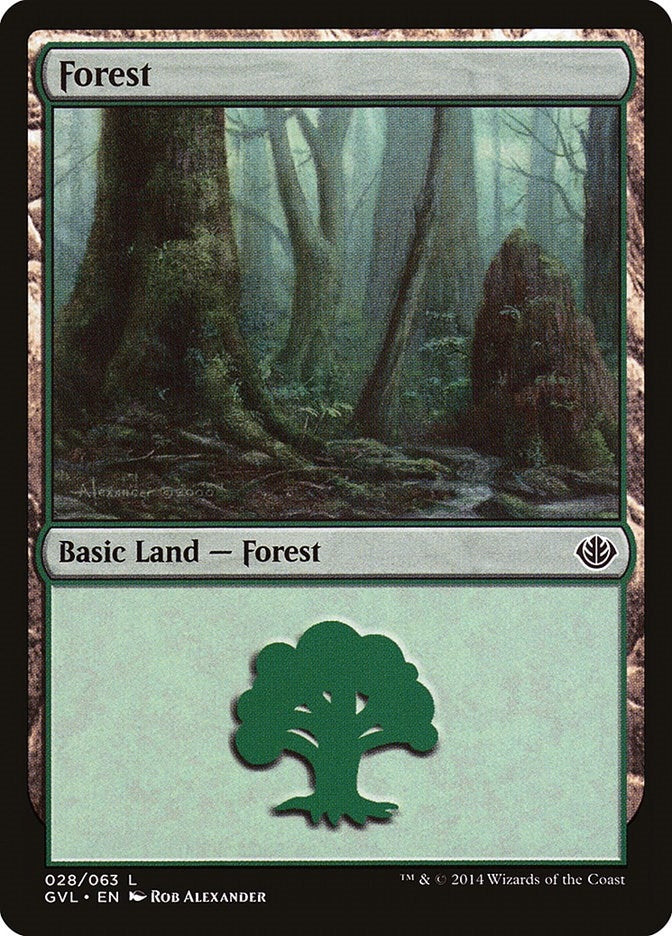 Forest (028) (GVL) (28) (Duel Decks: Anthology)