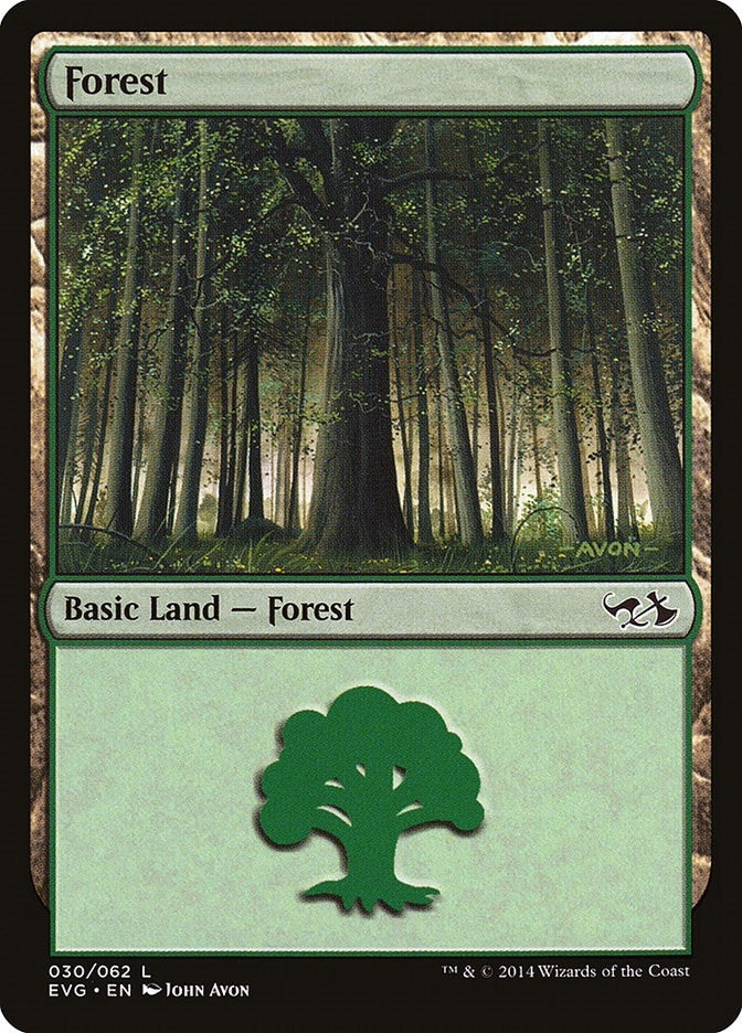 Forest (030) (EVG) (30) (Duel Decks: Anthology)