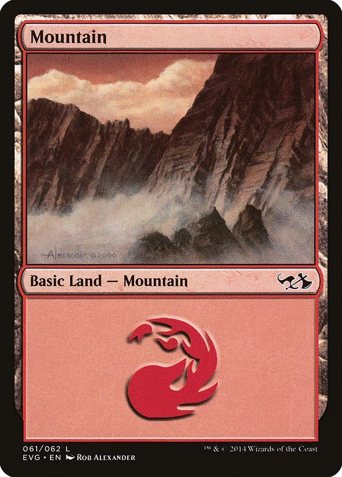 Mountain (061) (EVG) (61) (Duel Decks: Anthology)