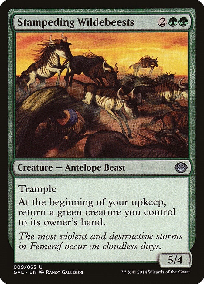 Stampeding Wildebeests (9) (Duel Decks: Anthology)