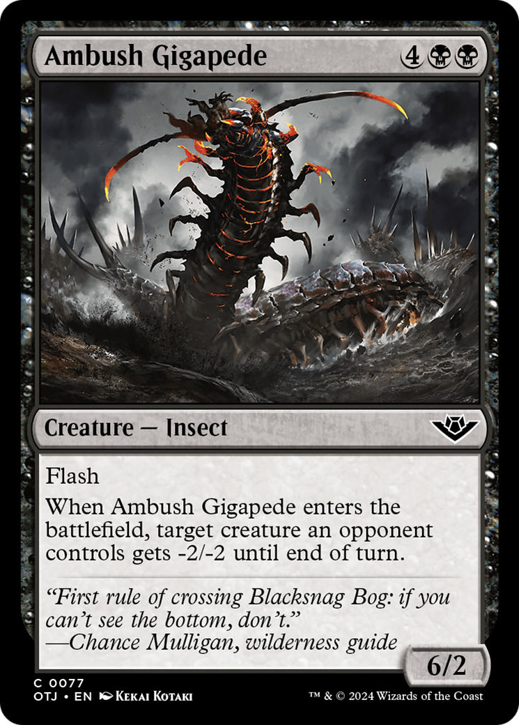 Ambush Gigapede (77) (Outlaws of Thunder Junction)