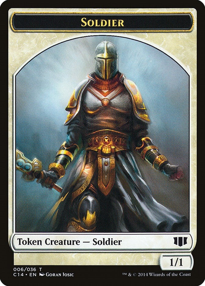 Soldier // Spirit Double-Sided Token (6 // 7) (Commander 2014)