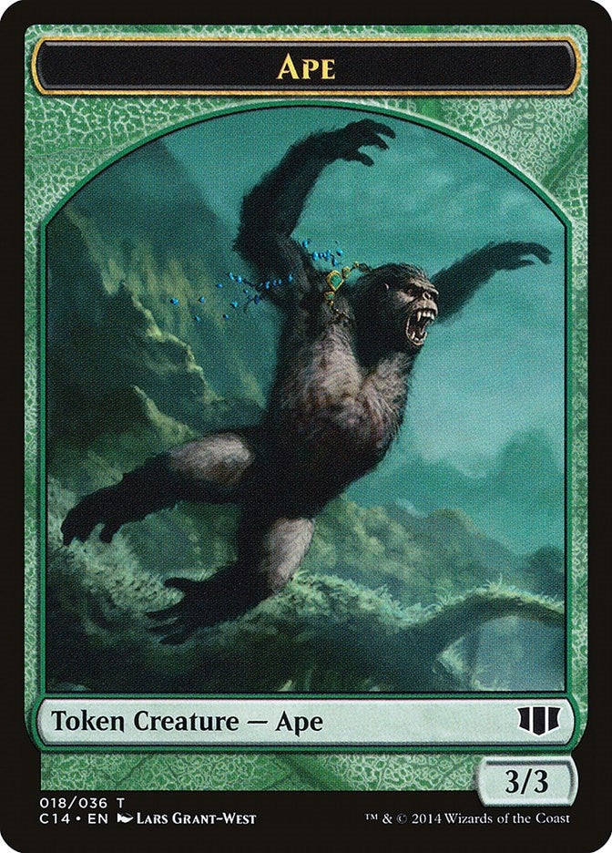 Ape // Zombie (011) Double-Sided Token (18 // 11) (Commander 2014)
