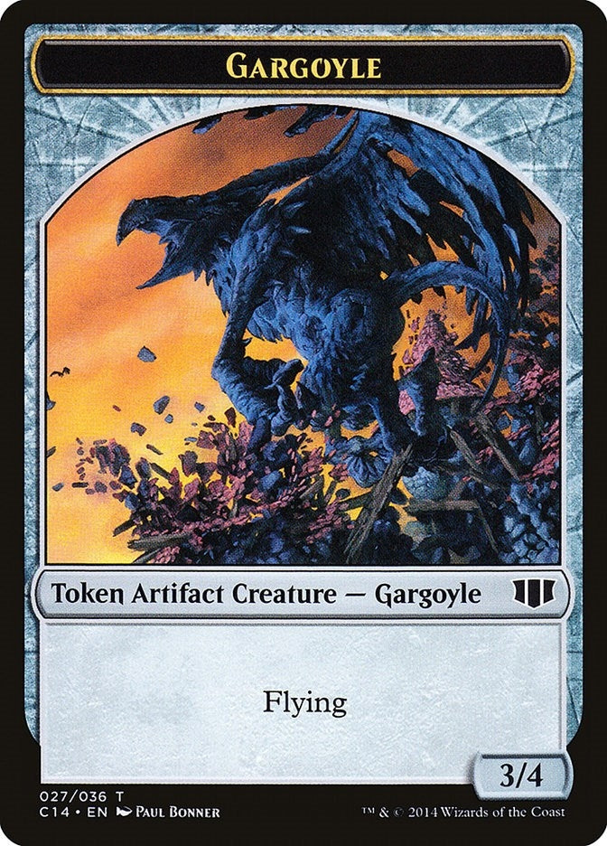 Gargoyle // Elf Warrior Double-Sided Token (27 // 24) (Commander 2014)