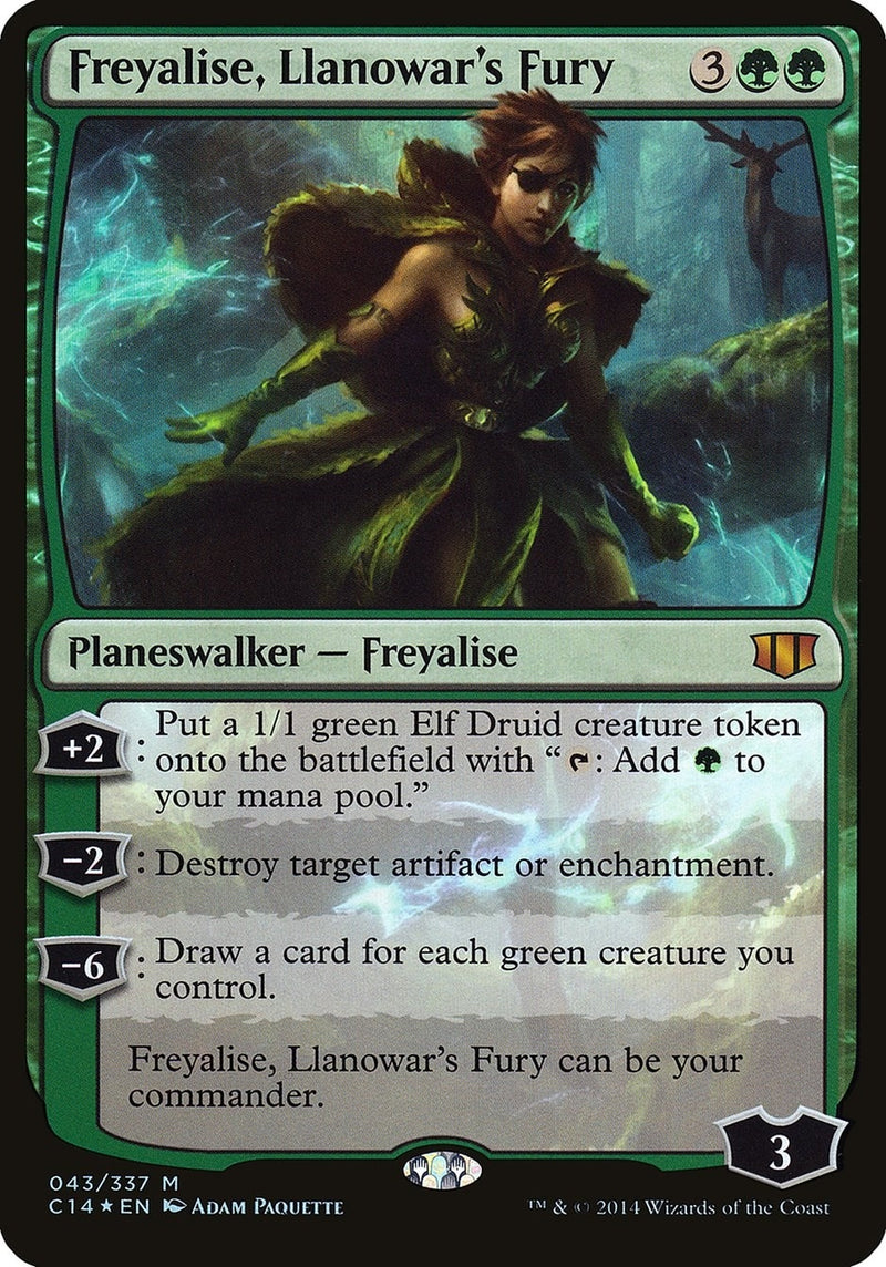Freyalise, Llanowar's Fury (Commander 2014) (43) (Oversize Cards)
