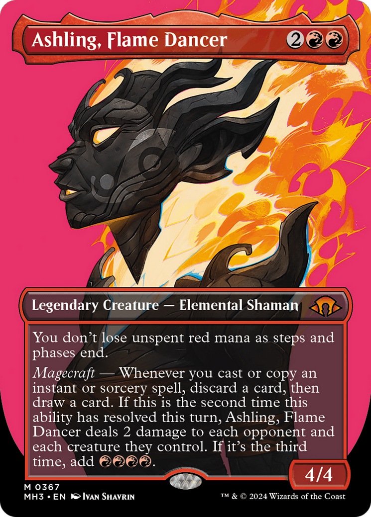 Ashling, Flame Dancer (Borderless) (367) (Modern Horizons 3)