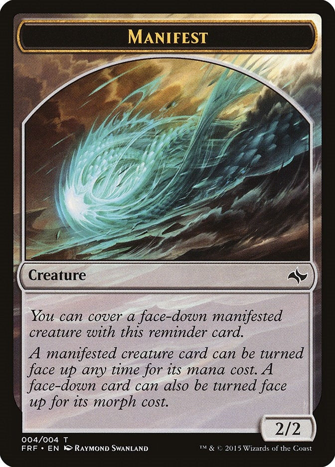 Manifest Token (4) (Fate Reforged)