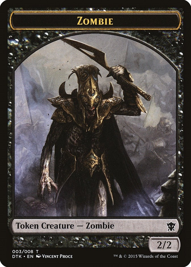 Zombie Token (3) (Dragons of Tarkir)