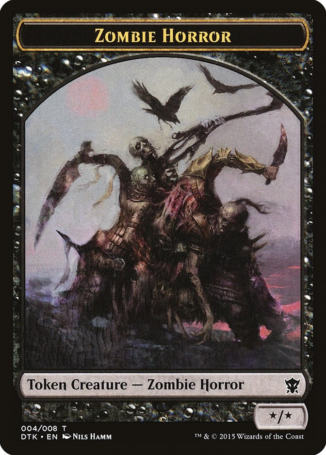 Image for Zombie Horror Token (4) - Magic: The Gathering