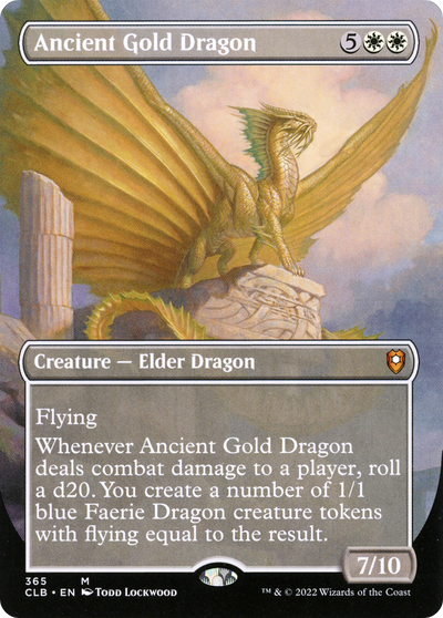 Ancient Gold Dragon (Borderless) (365) (Commander Legends: Battle for Baldur's Gate)