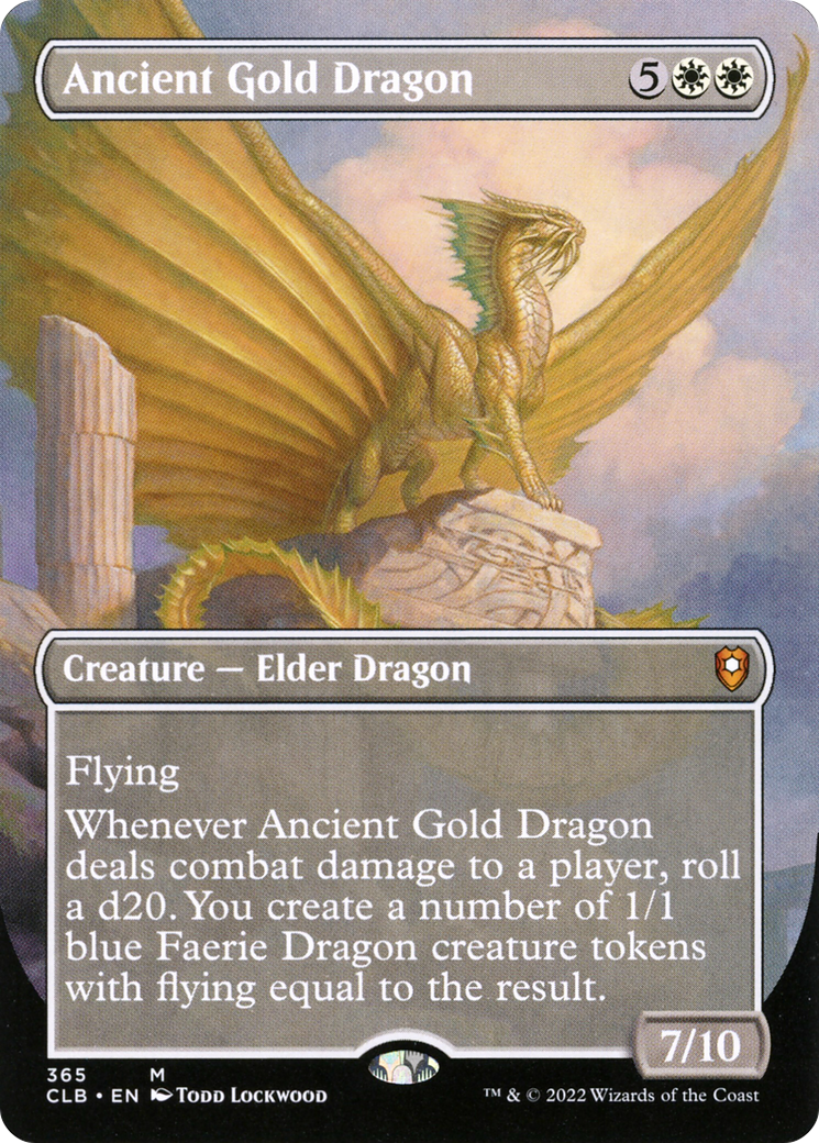 Ancient Gold Dragon (Borderless) (365) (Commander Legends: Battle for Baldur's Gate)