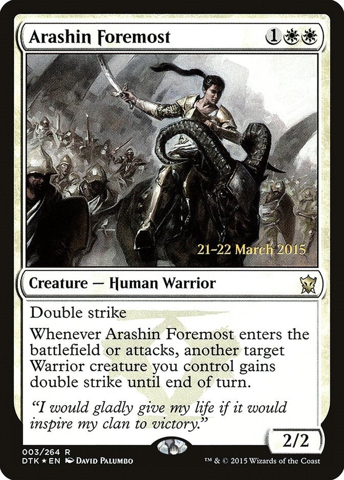 Arashin Foremost (3) (Prerelease Cards)