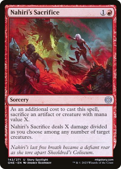 Nahiri's Sacrifice (ONE-142) - Phyrexia: All Will Be One Foil