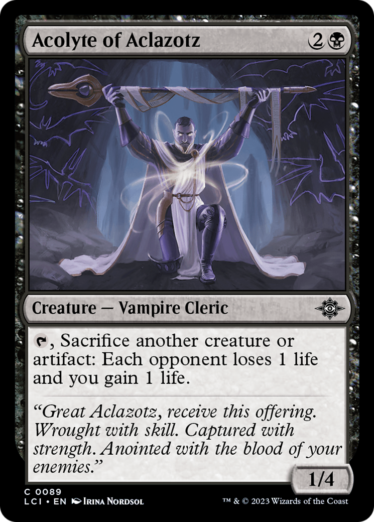 Acolyte of Aclazotz (89) (The Lost Caverns of Ixalan)