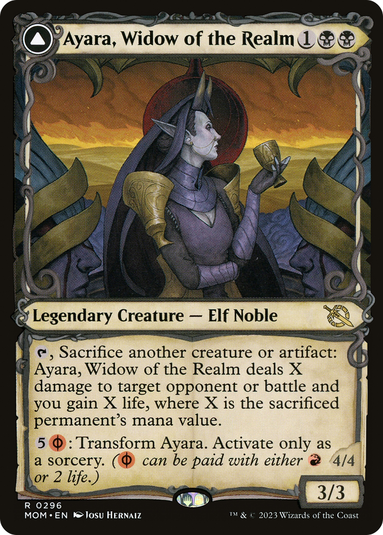 Ayara, Widow of the Realm (Showcase) (296) (March of the Machine)