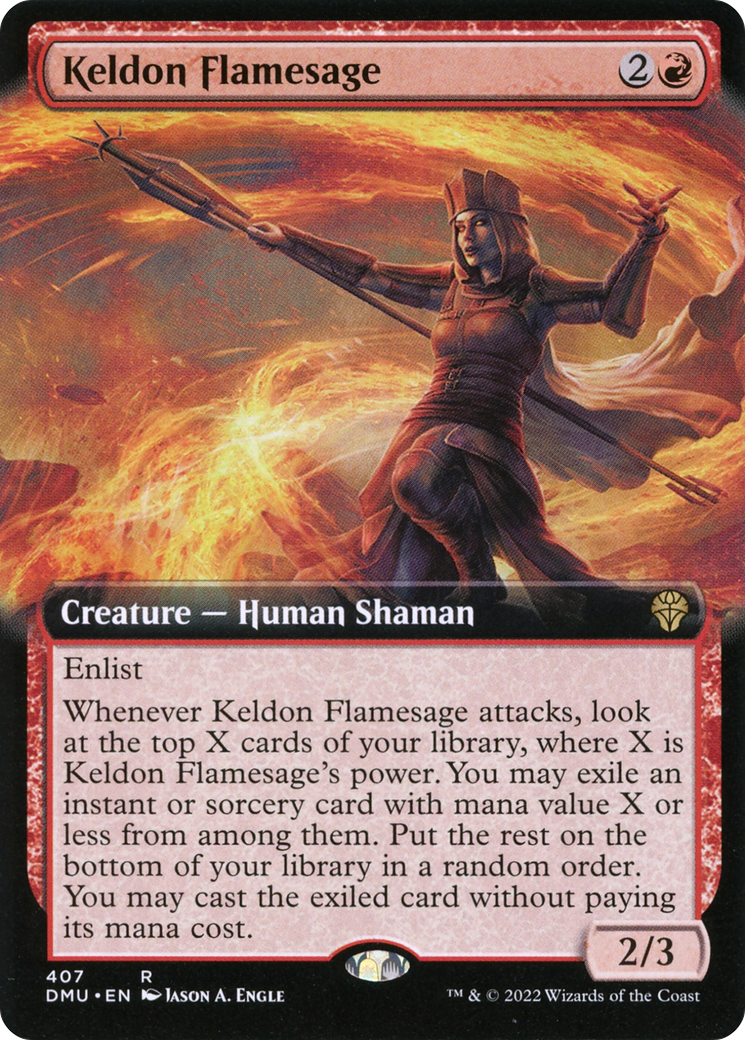 Keldon Flamesage (DMU-407) - Dominaria United: (Extended Art) Foil