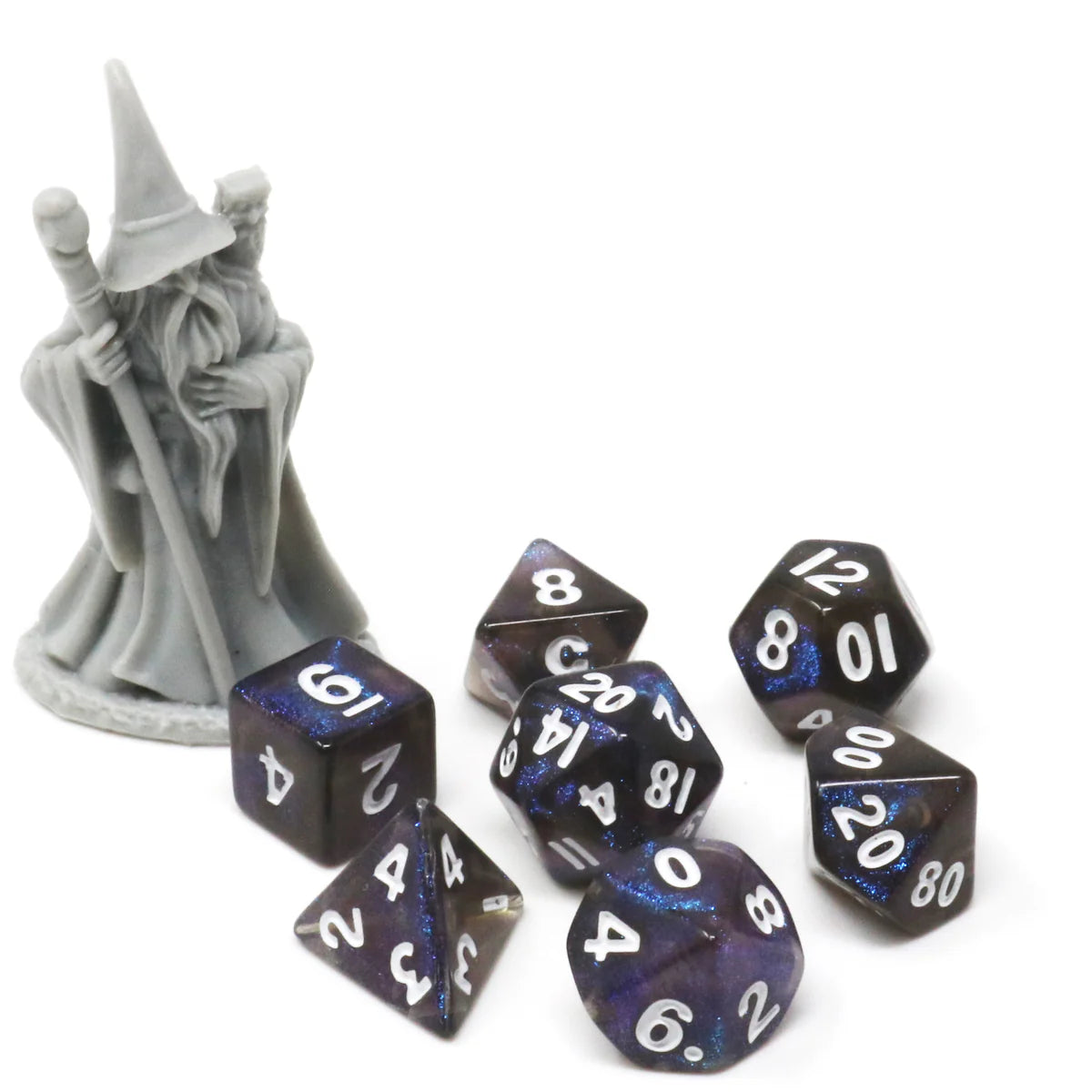 Die Hard Dice Critlings 7pc Mini RPG Set - Indigo Sparkle