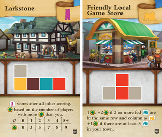 Tiny Towns FLGS and Larkstone Promo Cards