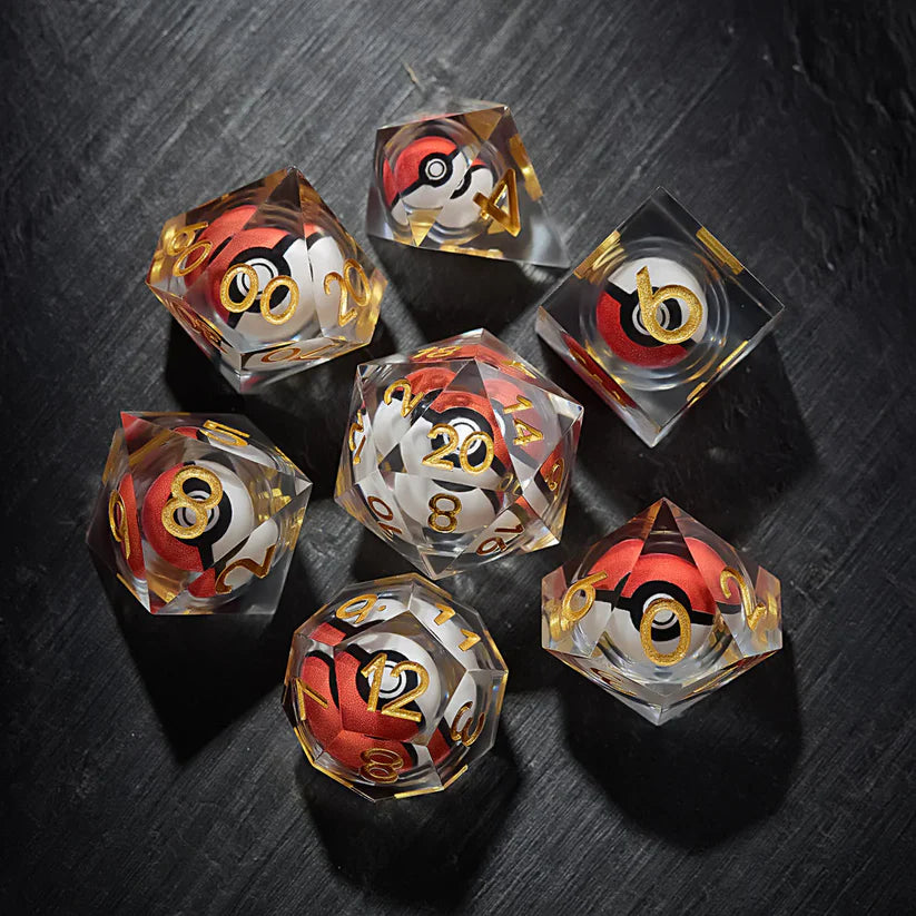 7 piece Pokemon dice set
