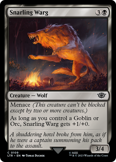 Snarling Warg (LTR-109) - The Lord of the Rings: Tales of Middle-earth
