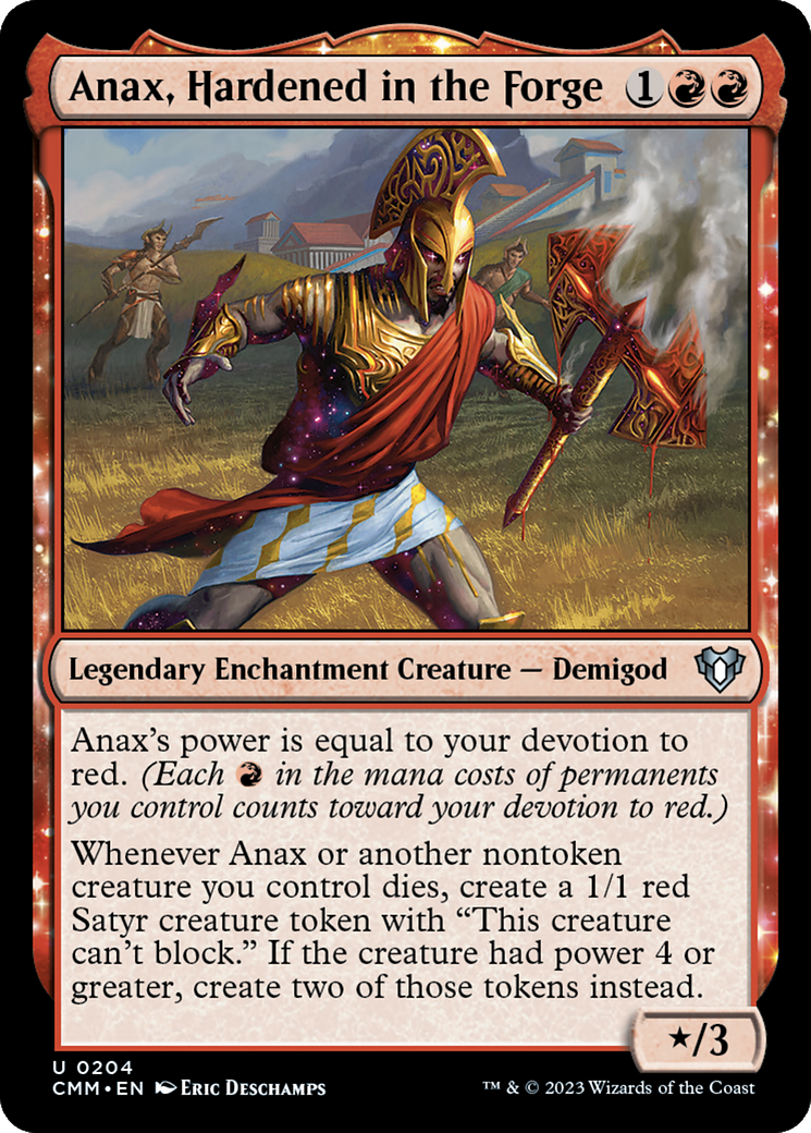 Anax, Hardened in the Forge (204) (Commander Masters)