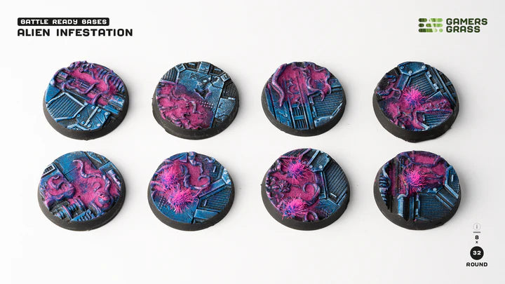 GamersGrass - Bases - Alien Infestation 32mm - Round