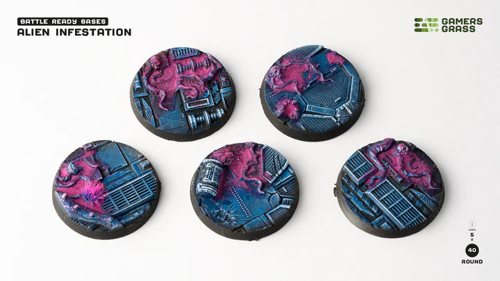 GamersGrass - Bases - Alien Infestation 40mm - Round