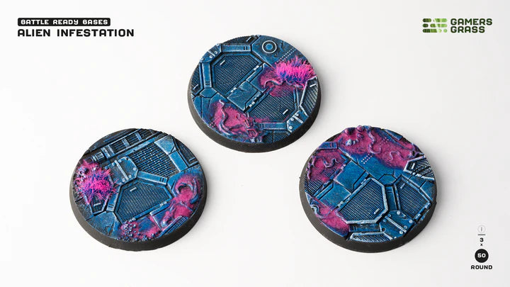 GamersGrass - Bases - Alien Infestation 50mm - Round