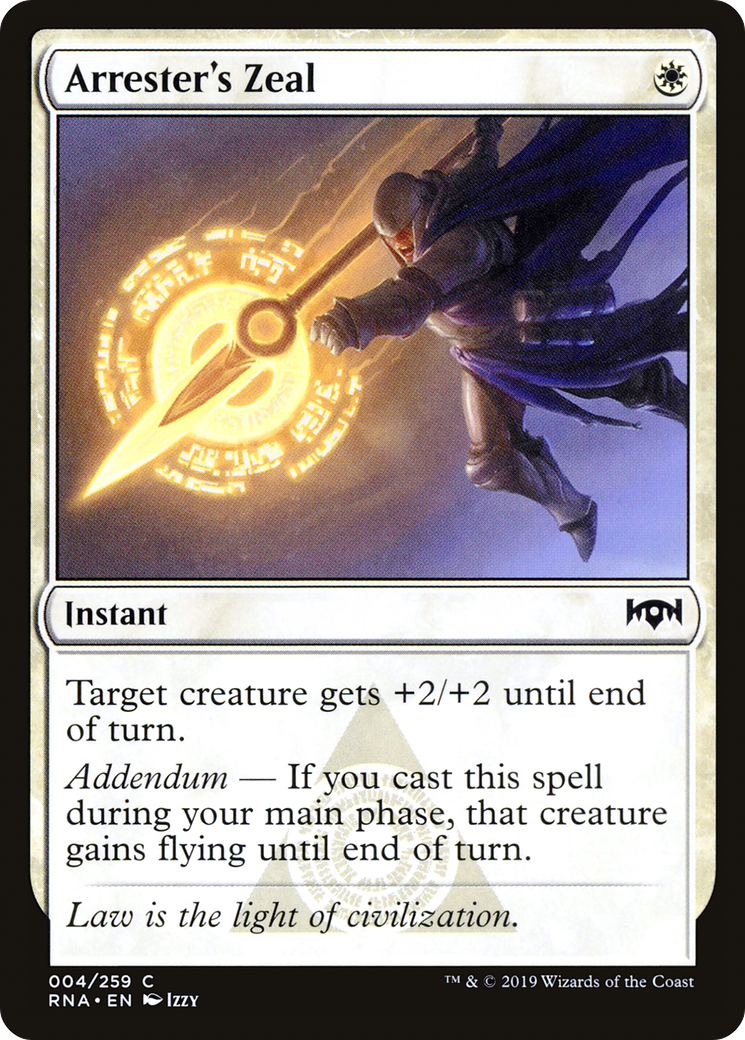 Arrester's Zeal (4) (Ravnica Allegiance)