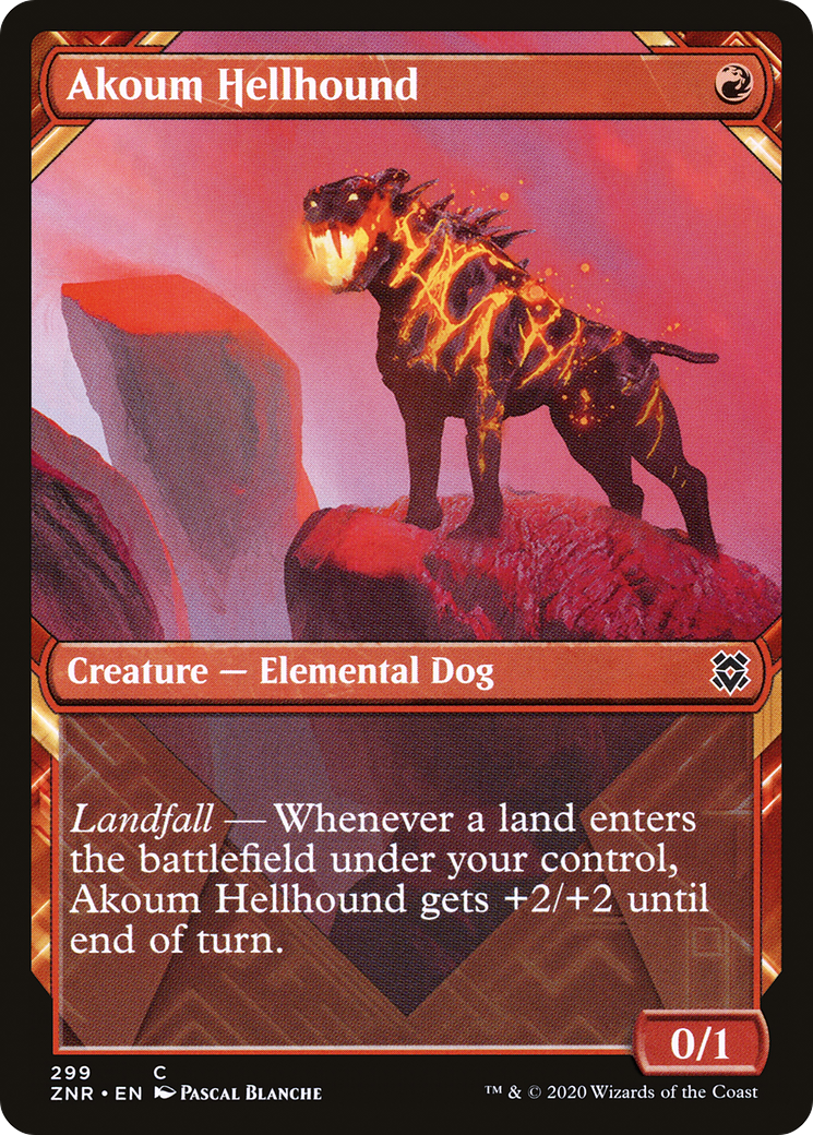Akoum Hellhound (Showcase) (299) (Zendikar Rising)