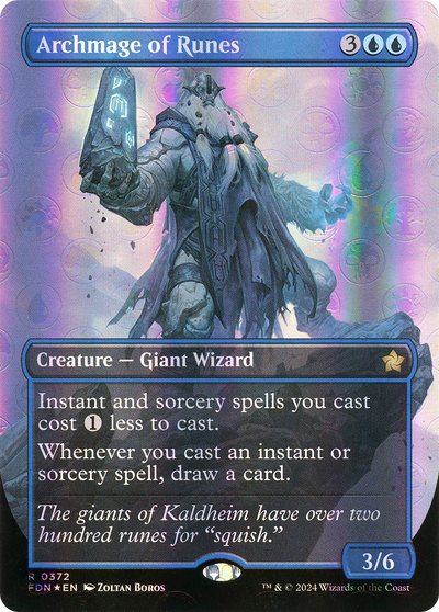 Archmage of Runes (Borderless) (Mana Foil) (372) (Foundations)
