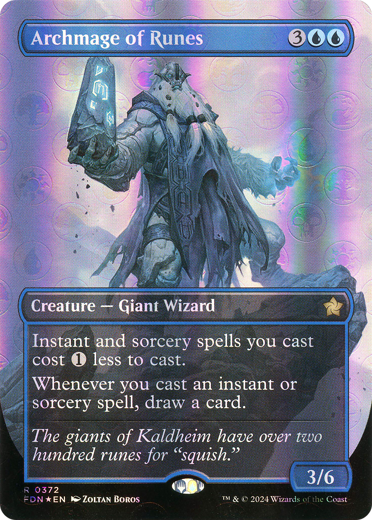 Archmage of Runes (Borderless) (Mana Foil) (372) (Foundations)