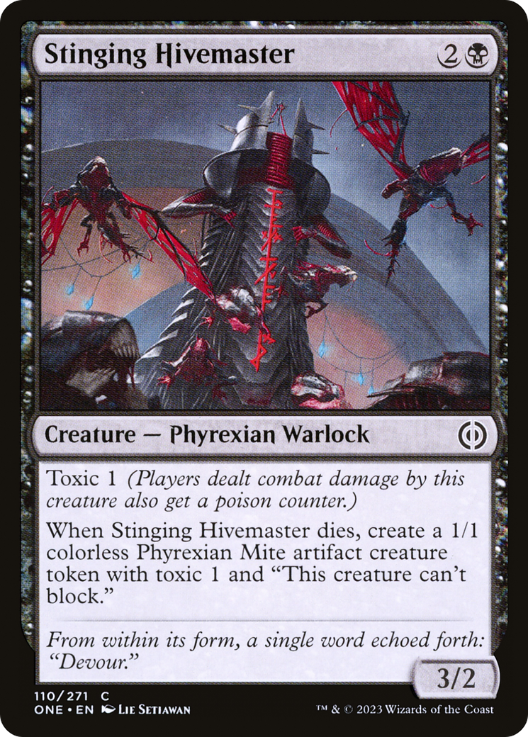 Stinging Hivemaster (ONE-110) - Phyrexia: All Will Be One Foil