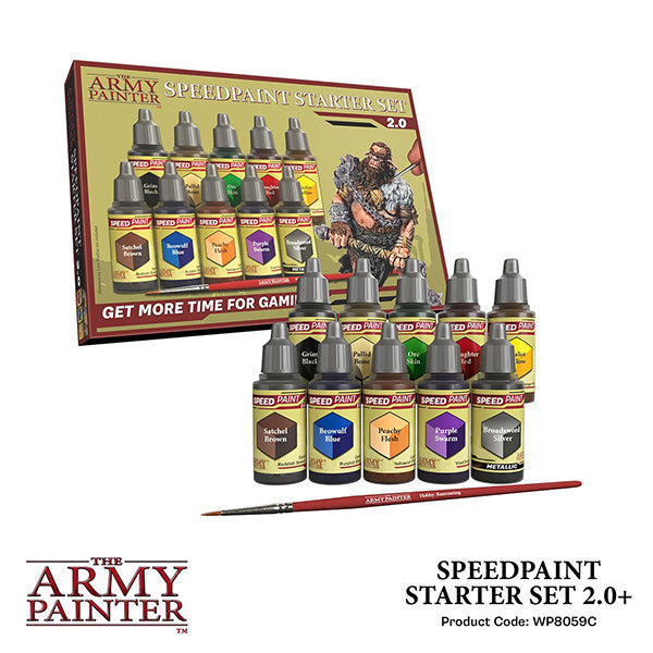 Army Painter Warpaint: Speedpaint Starter Set 2.0 (10 colors + 1 brush)