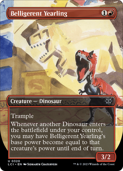 Belligerent Yearling (Borderless) (320) (The Lost Caverns of Ixalan)