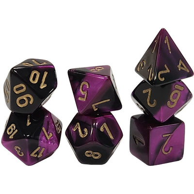 Chesses Gemini Black-Purple/Gold Dice