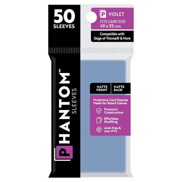 Deck Protector: Phantom Sleeves Matte/Matte Finish 50 count