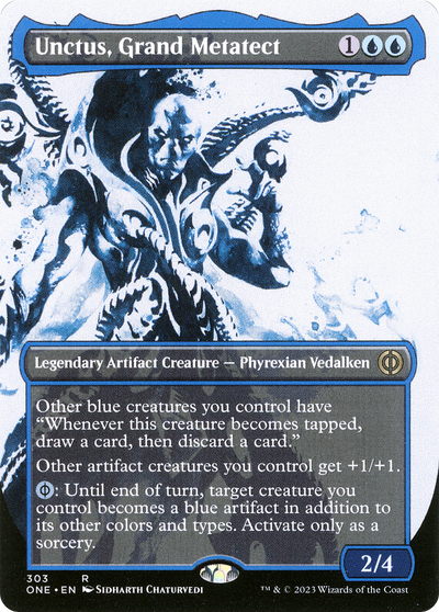 Unctus, Grand Metatect (ONE-303) - Phyrexia: All Will Be One: (Showcase) (Borderless) Foil