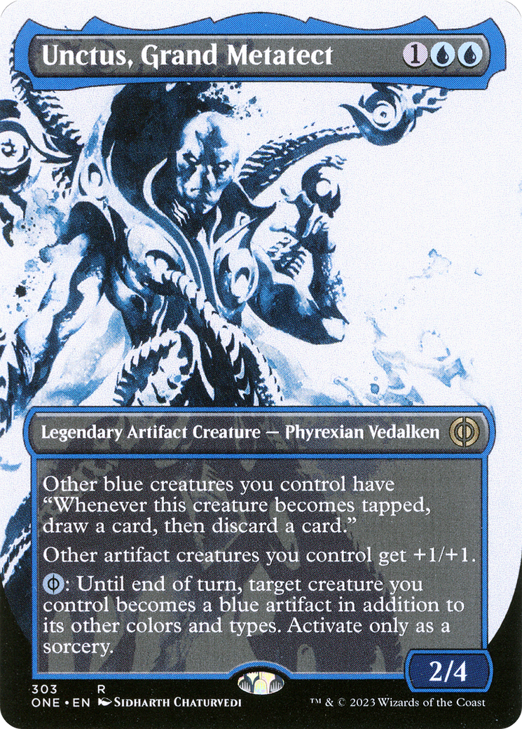 Unctus, Grand Metatect (ONE-303) - Phyrexia: All Will Be One: (Showcase) (Borderless) Foil