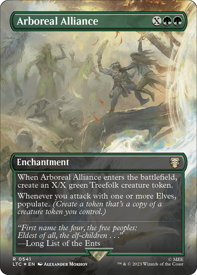 Arboreal Alliance (Borderless) (Surge Foil) (541) (Commander: The Lord of the Rings: Tales of Middle-earth)