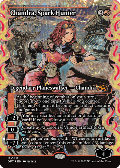 Chandra, Spark Hunter (Showcase) (Fracture Foil) (DFT-411) - Aetherdrift: (Showcase) Foil