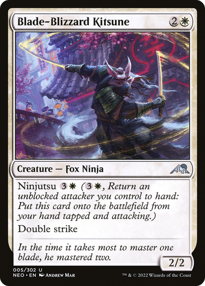 Blade-Blizzard Kitsune (5) (Kamigawa: Neon Dynasty)
