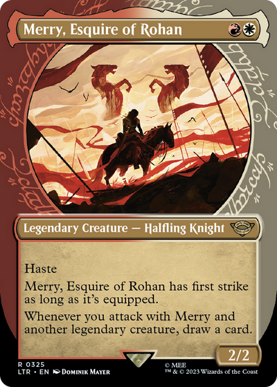 Merry, Esquire of Rohan (LTR-325) - The Lord of the Rings: Tales of Middle-earth: (Showcase) (Borderless) Foil