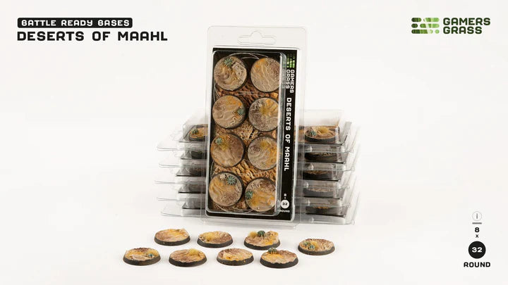 GamersGrass - Bases - Deserts of Maahl 32mm - Round