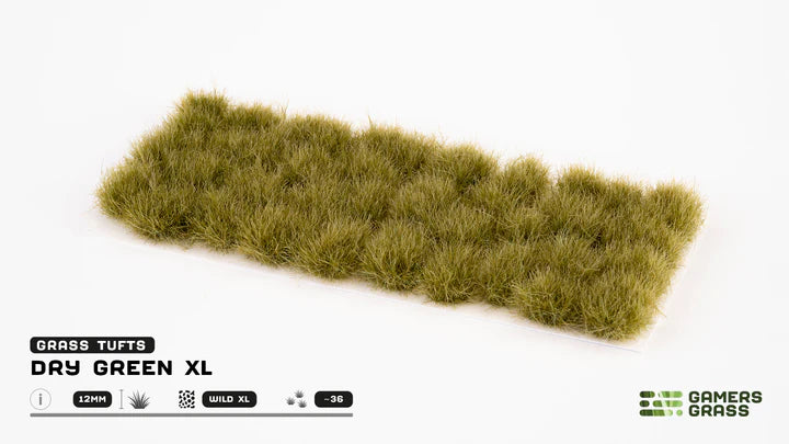 Gamers Grass - Dry Green XL 12mm (wild)